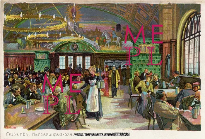  : Munich Bierkeller, Germany - circa 1905