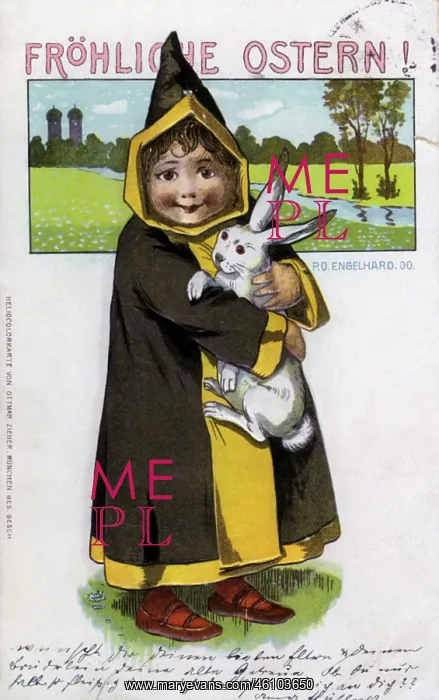 : Munich Easter posrcard, 1901 : Munich Easter posrcard, 1901