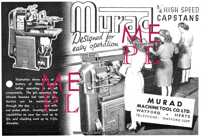: Murad Machine Tool Murad Capstan Lathes : Murad Machine Tool Murad Capstan Lathes