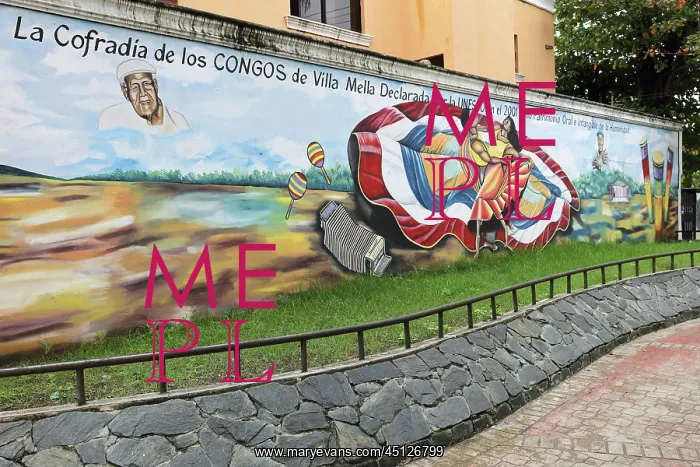: Mural, Cofradia de los Congos de Villa Mella : Mural, Cofradia de los Congos de Villa Mella