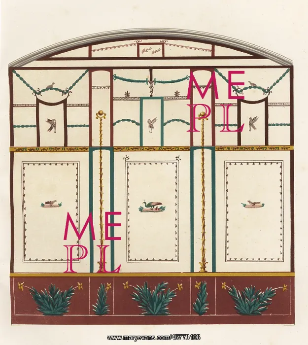 : Mural from unidentified building in Pompeii : Mural from unidentified building in Pompeii