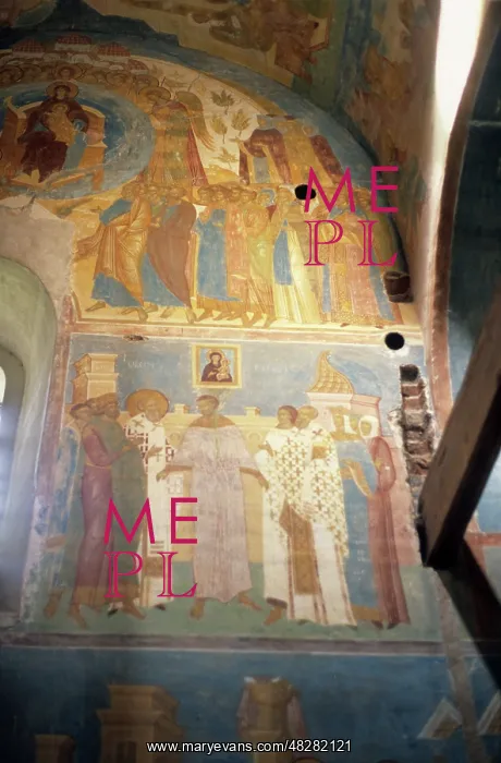 : Murals at Cathedral of Nativity of Virgin in Ferapontov : Murals at Cathedral of Nativity of Virgin in Ferapontov