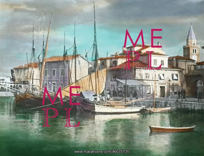  : Murano. Venice. Handcolored lantern slide. Around 1910