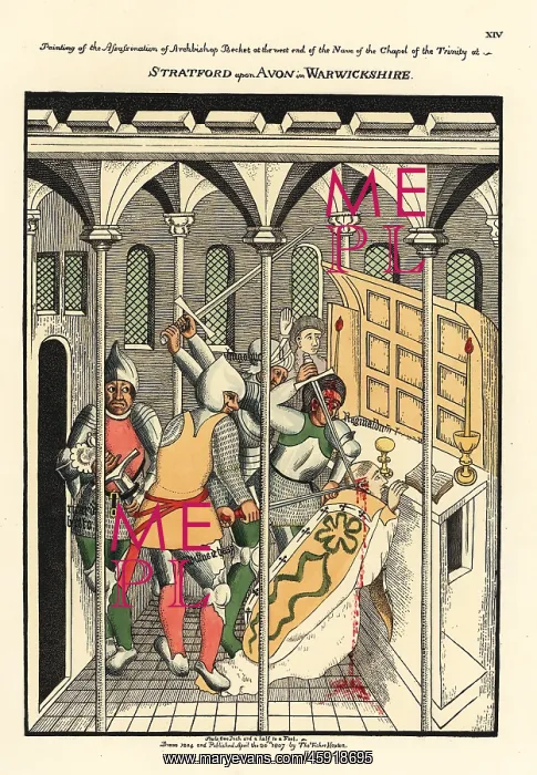 : The murder of St. Thomas a Becket at Canterbury Cathedral : The murder of St. Thomas a Becket at Canterbury Cathedral