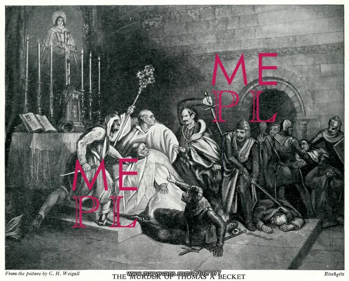 : Murder of Thomas a Becket in Canterbury Cathedral : Murder of Thomas a Becket in Canterbury Cathedral