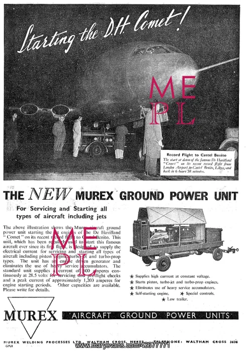 : Murex Aircraft Ground Power Units 1949 : Murex Aircraft Ground Power Units 1949