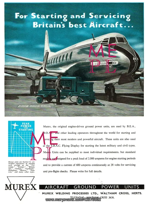 : Murex Aircraft Ground Power Units 1955 : Murex Aircraft Ground Power Units 1955