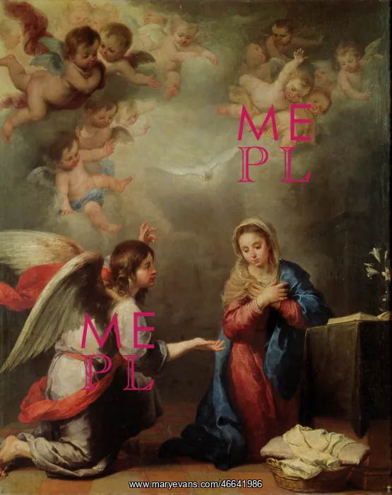 : Murillo, Bartolome Esteban, The Annunciation : Murillo, Bartolome Esteban, The Annunciation