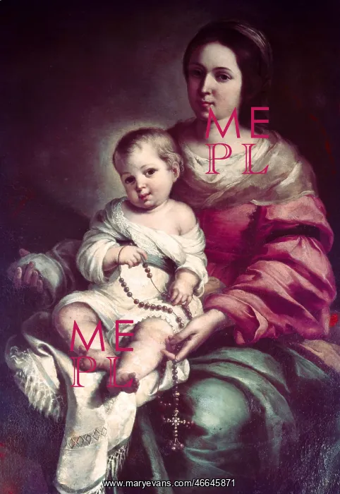 : Murillo, Bartolome Esteban, Madonna of the Rosary : Murillo, Bartolome Esteban, Madonna of the Rosary