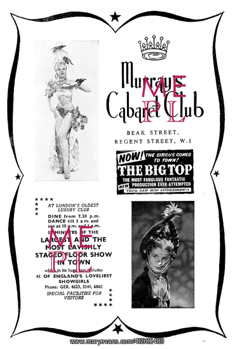 : Murray's Cabaret Club advertisement : Murray's Cabaret Club advertisement