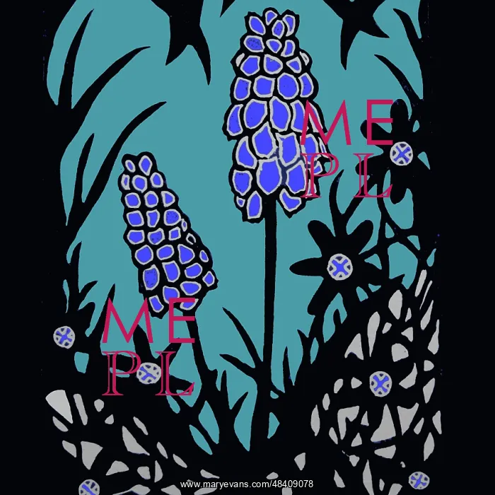  : Muscari linocut