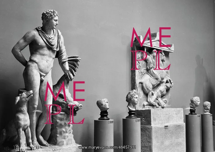 : Museum. MOSCOW, USSR. February 4, 1955. Sculptures in the hall of Greek : Museum. MOSCOW, USSR. February 4, 1955. Sculptures in the hall of Greek
