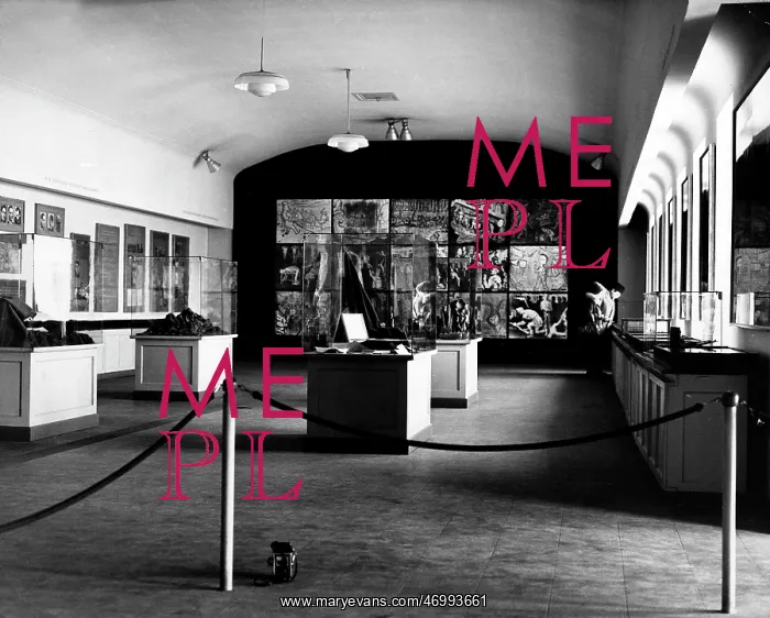 : Museum in entrance hall, Buchenwald concentration camp : Museum in entrance hall, Buchenwald concentration camp