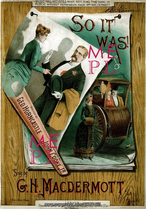 : Music cover, So It Was : Music cover, So It Was