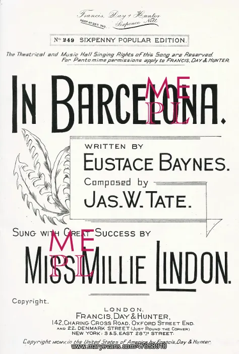 : Music cover, In Barcelona : Music cover, In Barcelona