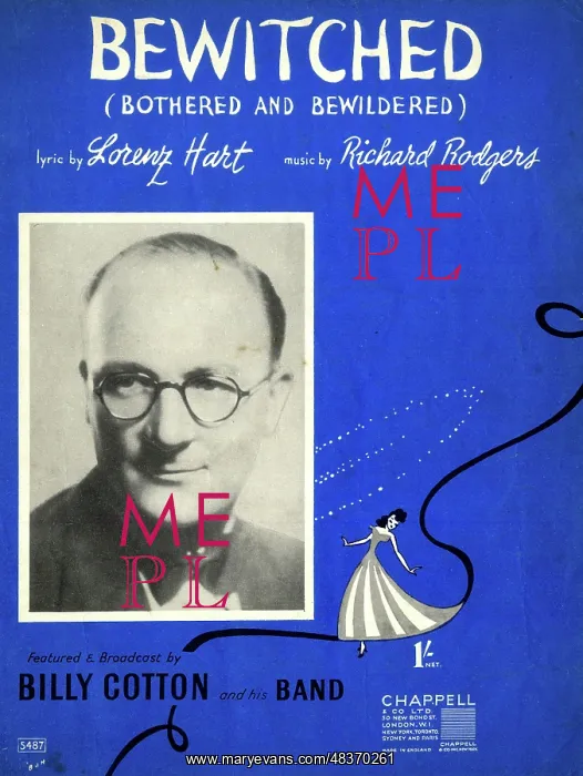 : Music cover, Bewitched Bothered and Bewildered : Music cover, Bewitched Bothered and Bewildered