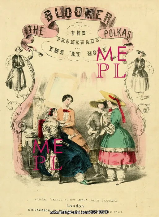 : Music cover, The Bloomer Polkas : Music cover, The Bloomer Polkas