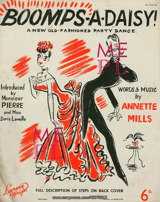 : Music cover, Boomps-A-Daisy : Music cover, Boomps-A-Daisy