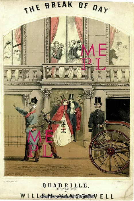: Music cover, The Break of Day Quadrille : Music cover, The Break of Day Quadrille