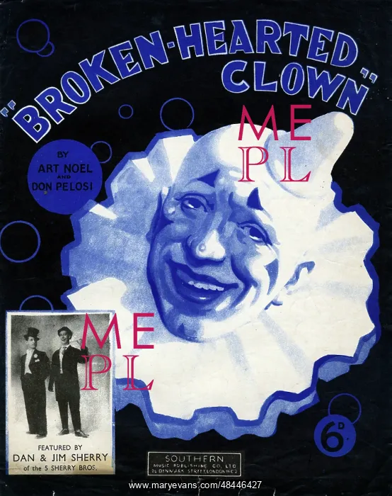 : Music cover, Broken-Hearted Clown : Music cover, Broken-Hearted Clown