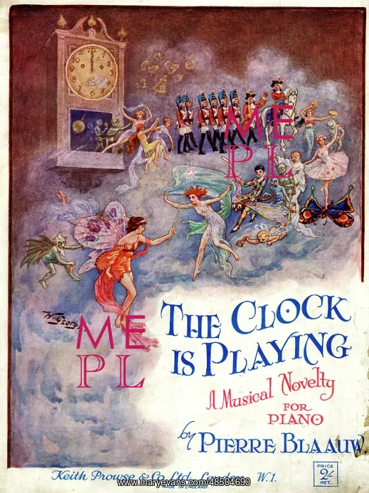 : Music cover, The Clock is Playing : Music cover, The Clock is Playing