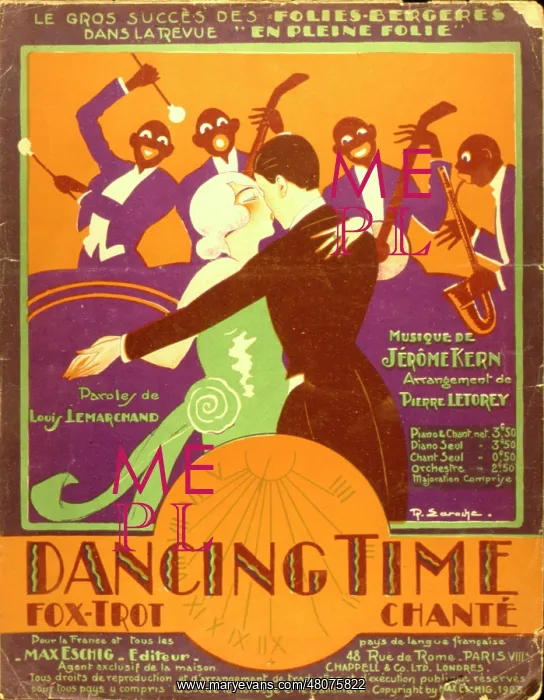 : Music cover, Dancing Time Foxtrot : Music cover, Dancing Time Foxtrot