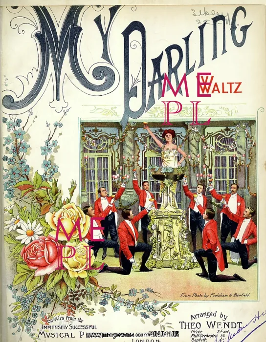 : Music cover, My Darling Waltz : Music cover, My Darling Waltz