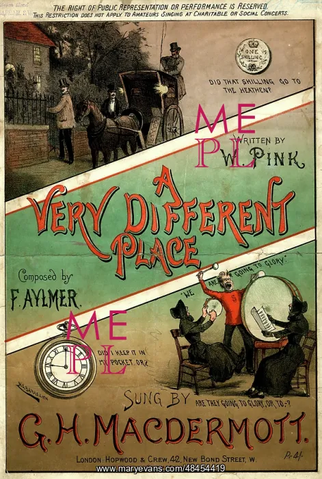 : Music cover, A Very Different Place : Music cover, A Very Different Place