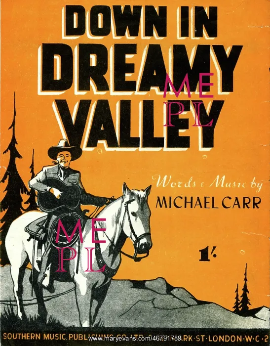 : Music cover, Down in Dreamy Valley : Music cover, Down in Dreamy Valley