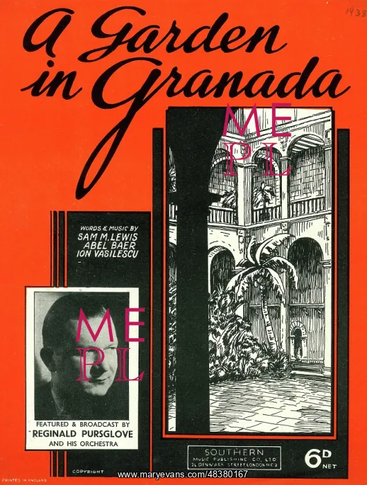 : Music cover, A Garden in Granada : Music cover, A Garden in Granada