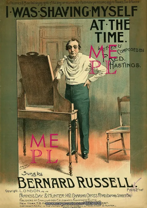 : Music cover, I Was Shaving Myself at the Time : Music cover, I Was Shaving Myself at the Time