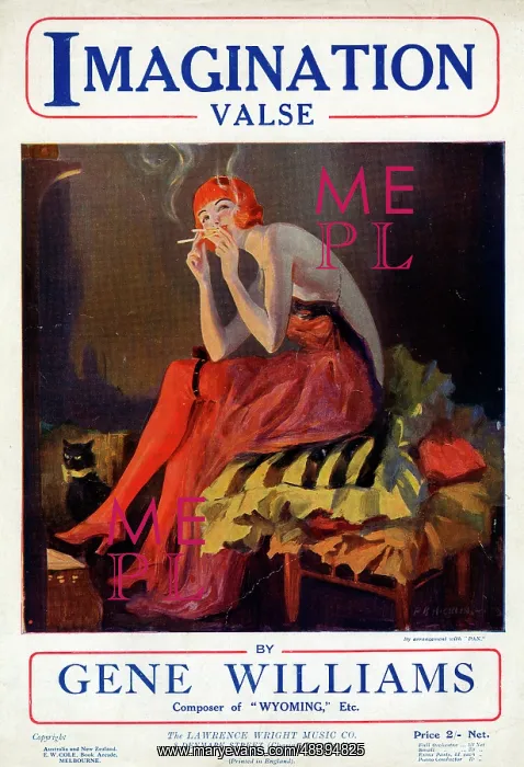 : Music cover, Imagination Valse by Gene Williams : Music cover, Imagination Valse by Gene Williams
