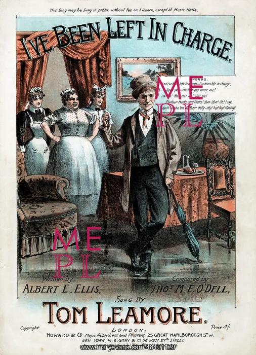 : Music cover, I've Been Left in Charge : Music cover, I've Been Left in Charge