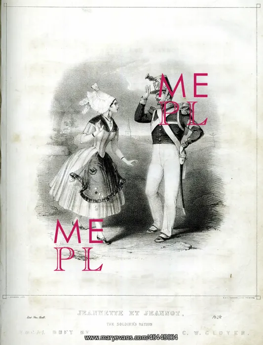 : Music cover, Jeannette et Jeannot, The Soldier's Return : Music cover, Jeannette et Jeannot, The Soldier's Return