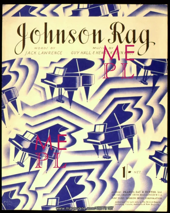 : Music cover, Johnson Rag : Music cover, Johnson Rag