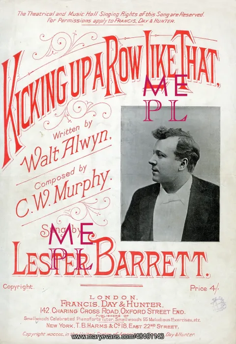 : Music cover, Kicking Up A Row Like That : Music cover, Kicking Up A Row Like That