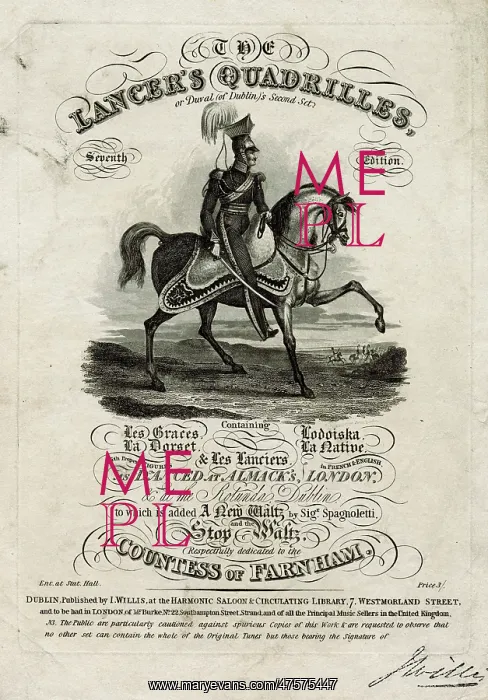 : Music cover, The Lancer's Quadrilles : Music cover, The Lancer's Quadrilles