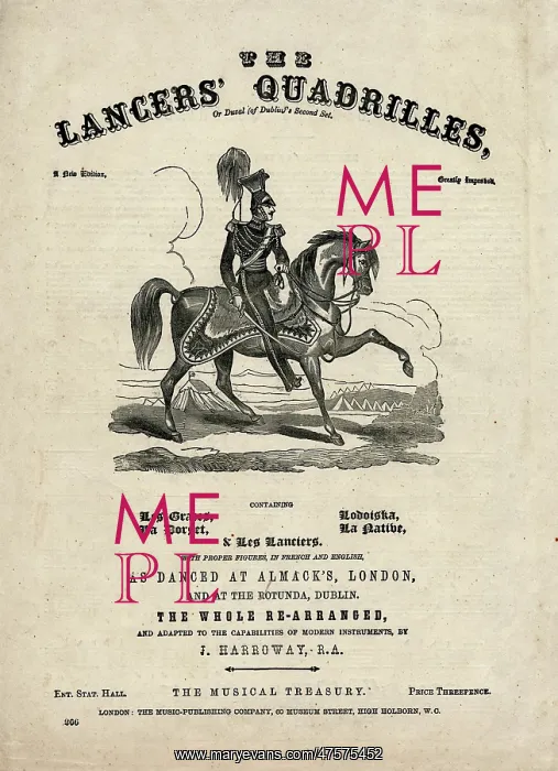 : Music cover, The Lancer's Quadrilles : Music cover, The Lancer's Quadrilles