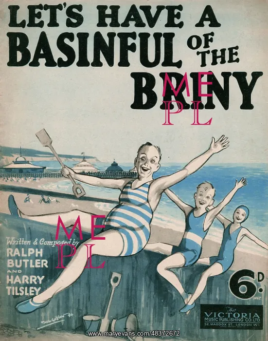 : Music cover, Let's Have A Basinful of the Briny : Music cover, Let's Have A Basinful of the Briny