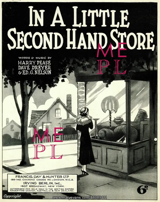 : Music cover, In a Little Second Hand Store : Music cover, In a Little Second Hand Store