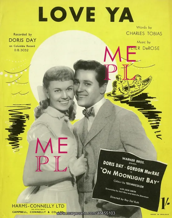 : Music cover, Love Ya, Doris Day : Music cover, Love Ya, Doris Day