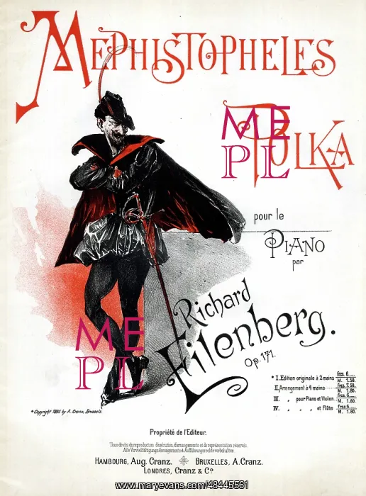 : Music cover, Mephistopheles Polka, by Richard Eilenberg : Music cover, Mephistopheles Polka, by Richard Eilenberg