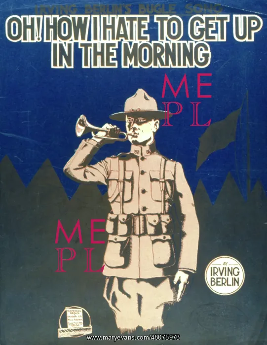 : Music cover, Oh! How I Hate To Get Up In The Morning : Music cover, Oh! How I Hate To Get Up In The Morning