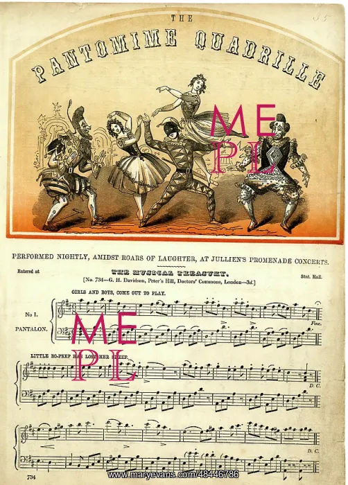 : Music cover, The Pantomime Quadrille : Music cover, The Pantomime Quadrille