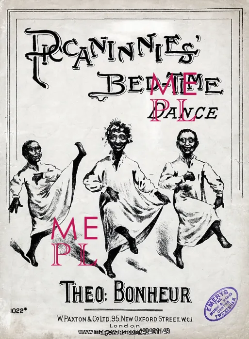 : Music cover, Piccaninnies Bed-Time Dance : Music cover, Piccaninnies Bed-Time Dance