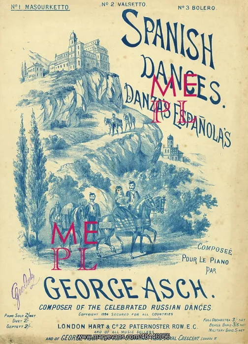 : Music cover, Spanish Dances : Music cover, Spanish Dances