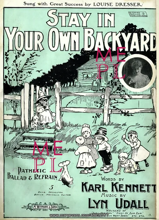 : Music cover, Stay in Your Own Backyard : Music cover, Stay in Your Own Backyard