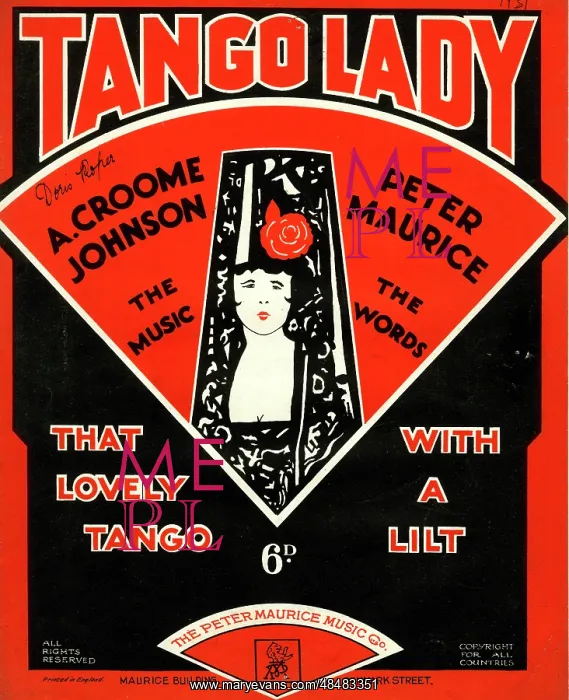: Music cover, Tango Lady : Music cover, Tango Lady