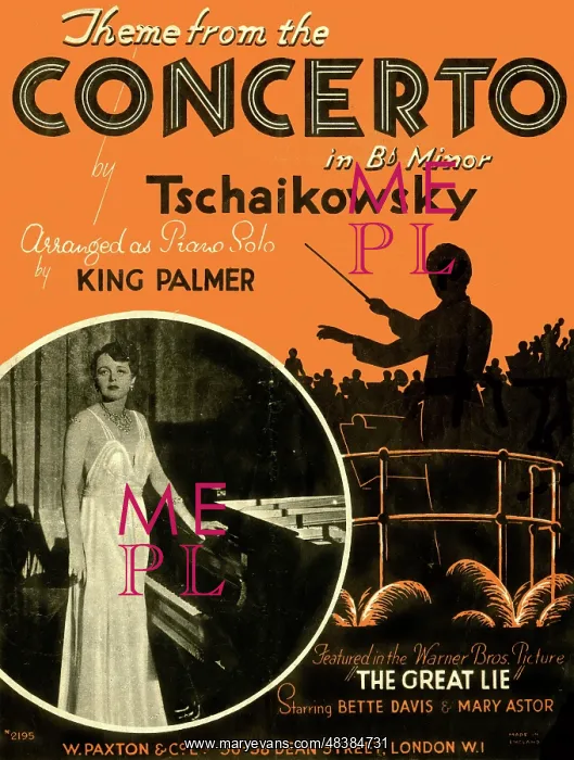 : Music cover, Theme from Tchaikovsky Concerto : Music cover, Theme from Tchaikovsky Concerto