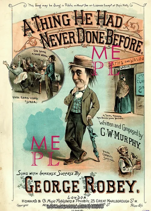 : Music cover, A Thing He Had Never Done Before : Music cover, A Thing He Had Never Done Before